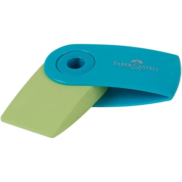 Faber-Castell: Radieră Sleeve mini cu husă, în culori la modă, 1 bucată imaginea 3