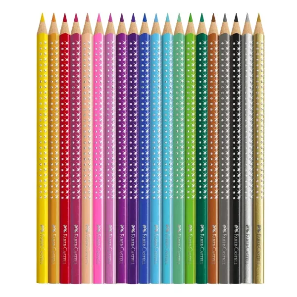 Faber-Castell: Set de creioane colorate Sparkle – cutie metalică decorativă cu 20 de bucăți imaginea 4