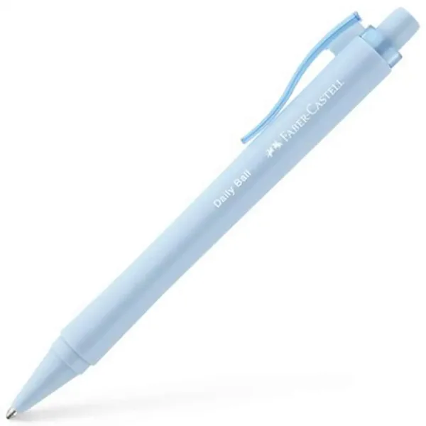 Faber-Castell: Stilou cu bilă Daily, albastru, cu corp în nuanță de albastru deschis imaginea 1