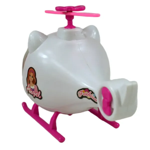 Fashion Sport Car: Set de mașină sport roz cu lumină și sunet, cu elicopter. imaginea 14
