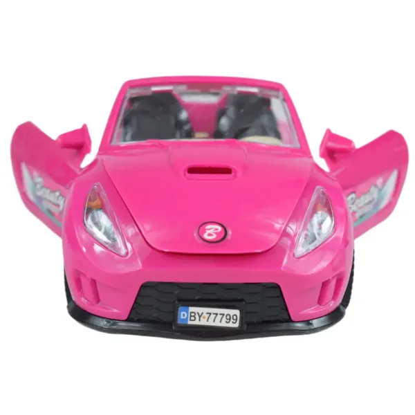 Fashion Sport Car: Set de mașină sport roz cu lumină și sunet, cu elicopter. imaginea 5