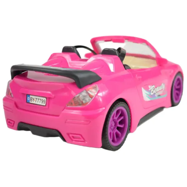 Fashion Sport Car: Set de mașină sport roz cu lumină și sunet, cu elicopter. imaginea 7