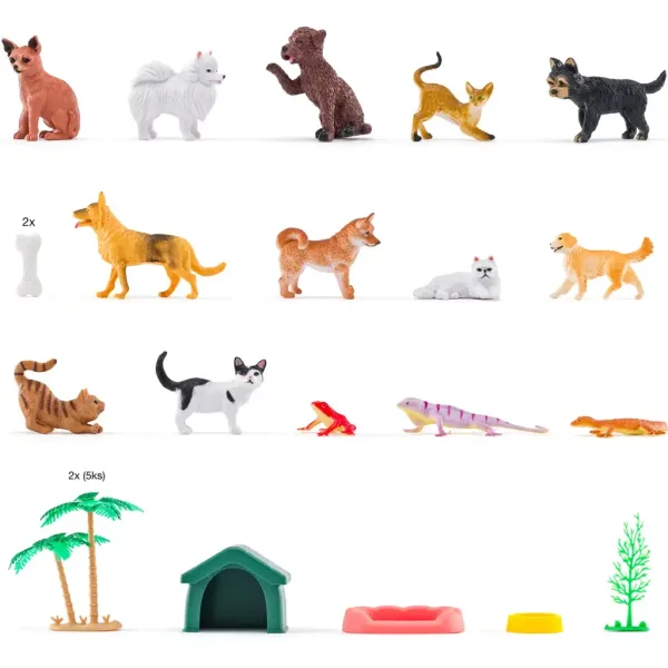 Faunica: Set de joacă cu animale domestice în găleată - Woodyland imaginea 2