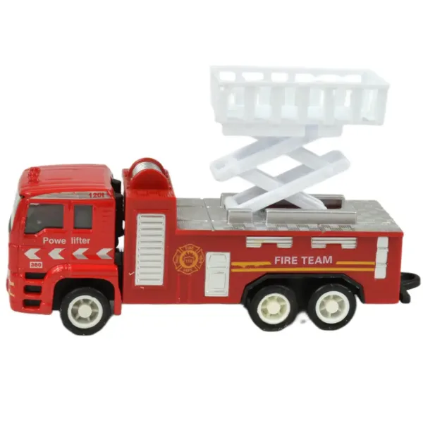 Fire Rescue Team: set de 4 mașini de pompieri din metal imaginea 3