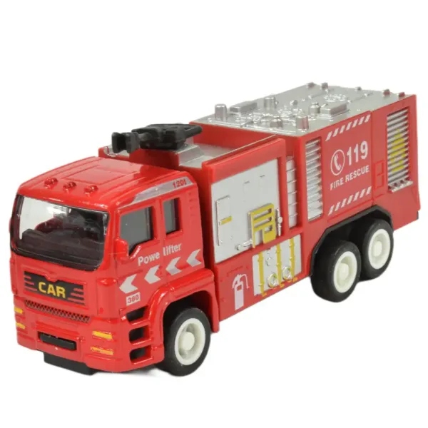 Fire Rescue Team: set de 4 mașini de pompieri din metal imaginea 6