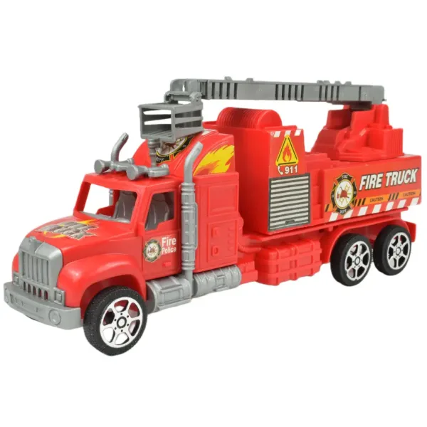 Fire Truck: Camion de pompieri cu roți de aterizare în două variante de 26cm. imaginea 2