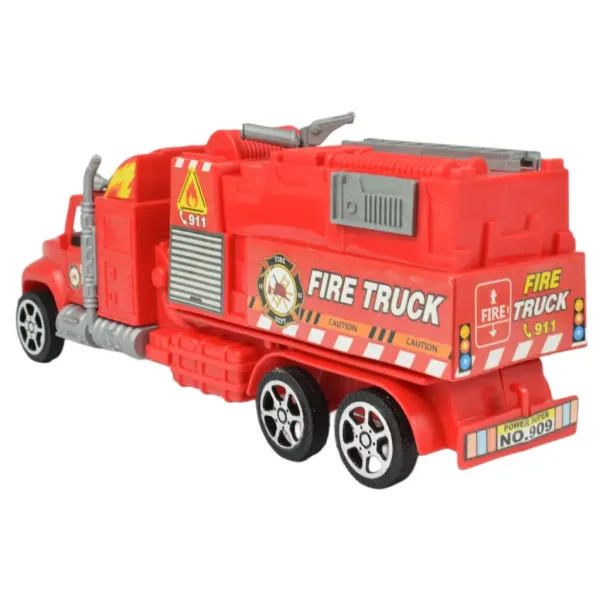 Fire Truck: Camion de pompieri cu roți de aterizare în două variante de 26cm. imaginea 8