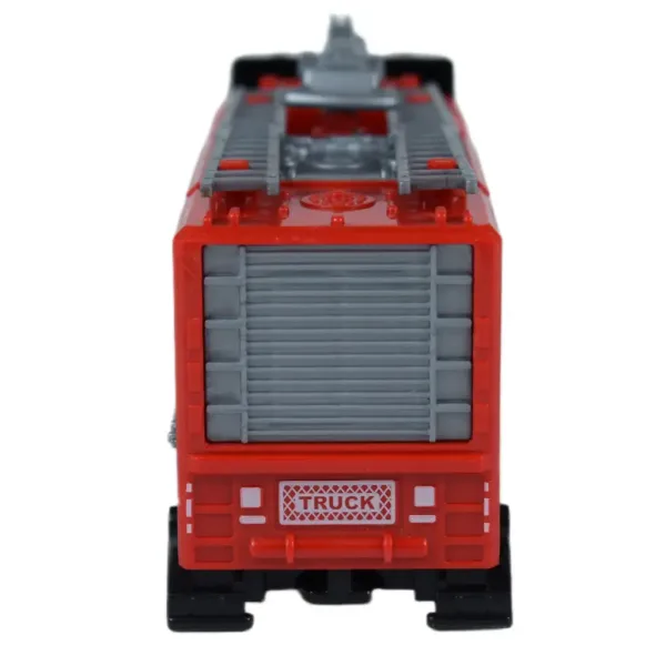 Fire Truck: Camion de pompieri din metal cu roți pivotante 20cm imaginea 4
