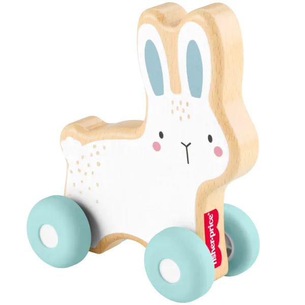 Fisher-Price: Iepuraș de împins din lemn - Mattel imaginea 2