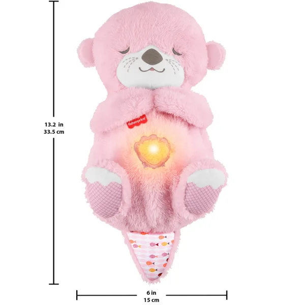 Fisher-Price: Vidră roz adormită cu funcții - Mattel imaginea 3