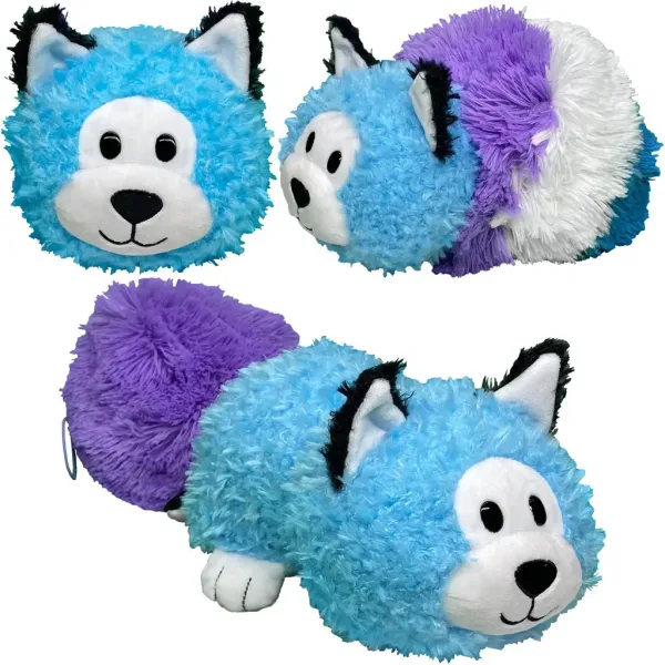 FlipaZoo: Figurină de pluș reversibilă de 28 cm, pisică în husky imaginea 2