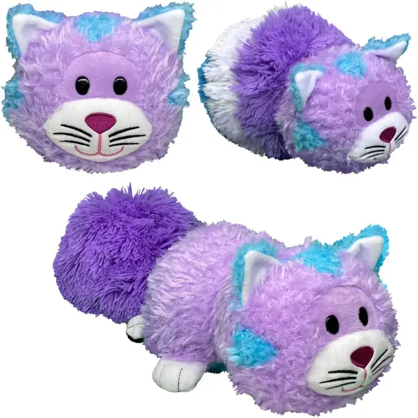 FlipaZoo: Figurină de pluș reversibilă de 28 cm, pisică în husky imaginea 3