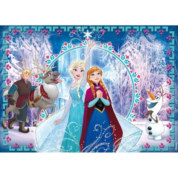 Frozen 2 în 1 puzzle de 250 piese și carte de colorat 50x35cm - Lisciani imaginea 2