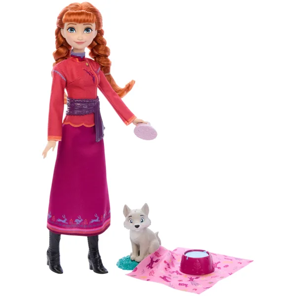 Frozen: Anna și setul cu figurine de joacă cu Elsa mică - Mattel imaginea 2