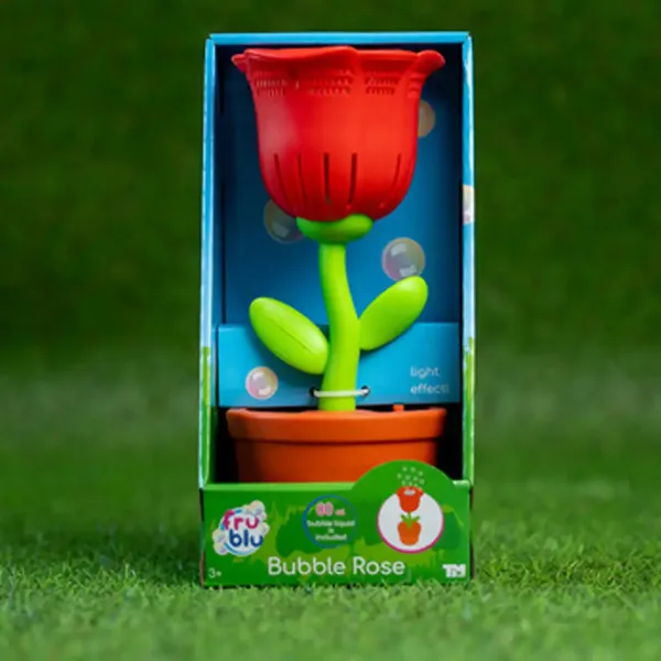 FruBlu: Mașină de bule cu lumină Trandafir, cu 2x40 ml lichid imaginea 3