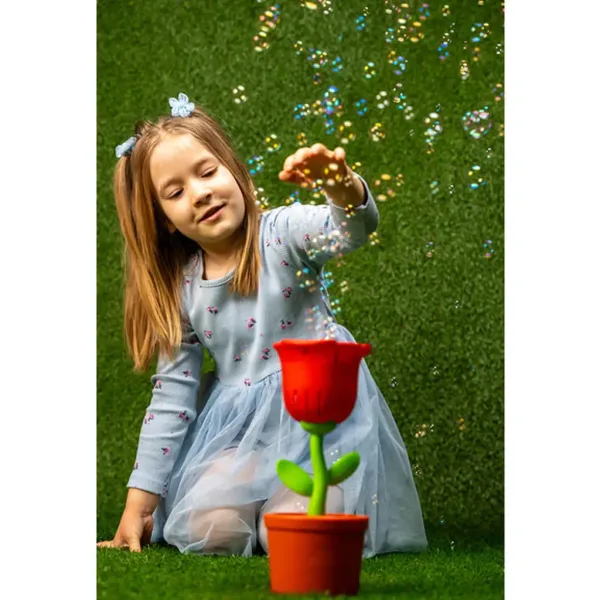 FruBlu: Mașină de bule cu lumină Trandafir, cu 2x40 ml lichid imaginea 4