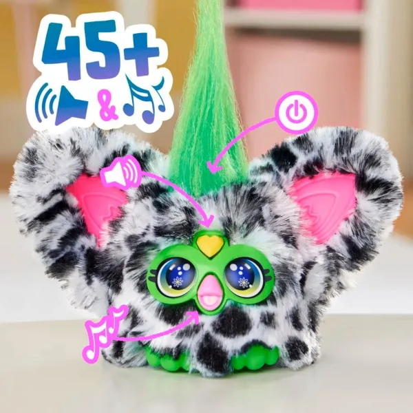 Furby: Figurină interactivă de pluș Furblets Moo-Boo - Hasbro imaginea 3
