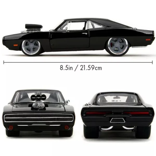 Furios și iute: model metalic de mașină 1/24 — 1970 Dodge Charger - Jada Toys imaginea 4