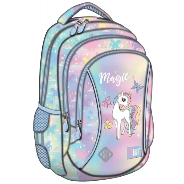 Ghiozdan școlar St.Right Magic Unicorn, rucsac BP26 39x27x17cm imaginea 1