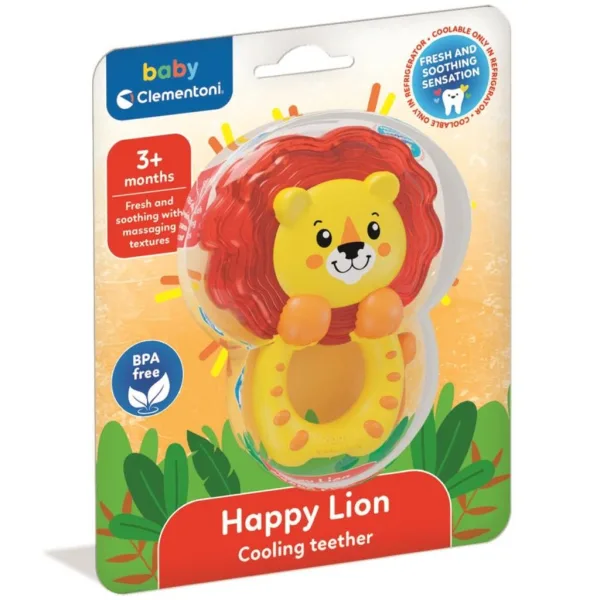 Happy Lion inel de dentiție răcoritor cu leu - Clementoni Baby imaginea 1