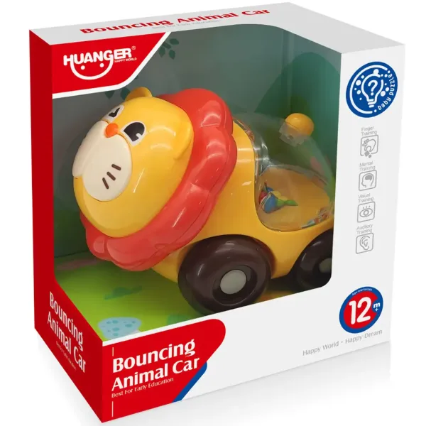 Happy World: Leu cu roată zornăitoare 11cm imaginea 3
