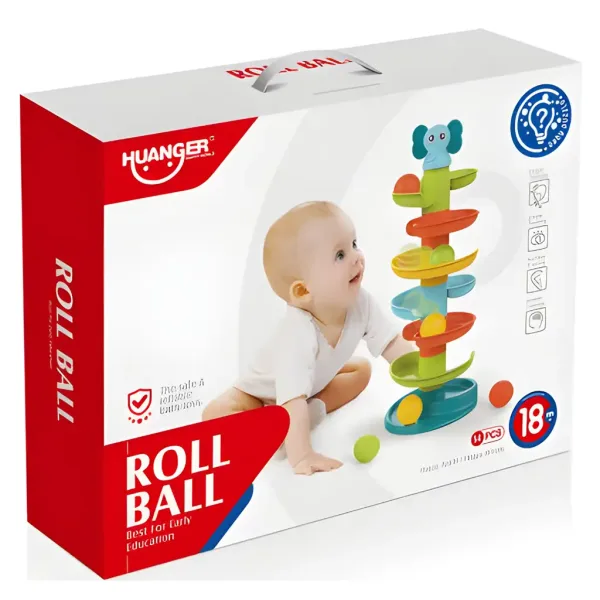 Happy World: Pista veselă cu elefanți de 47cm imaginea 4