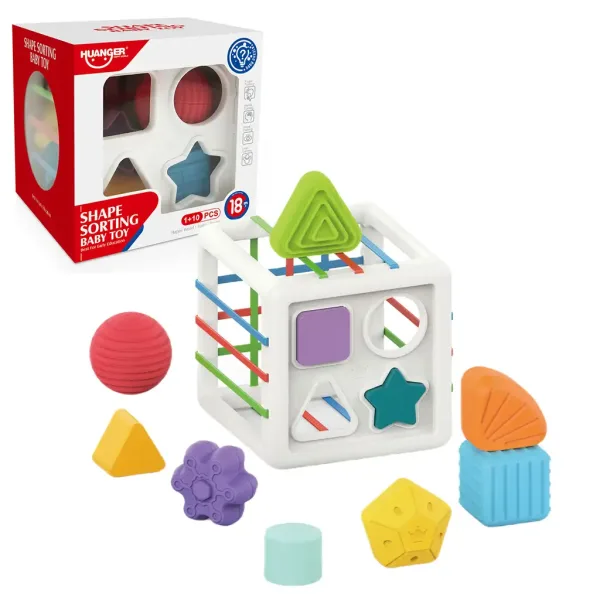 Happy World: Set vesel de sortare forme cu 10 piese imaginea 1