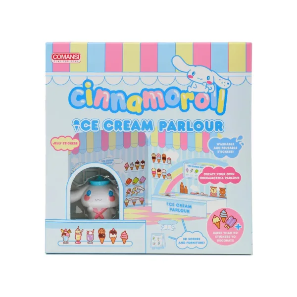 Hello Kitty: figurină Cinnamoroll cu gelaterie și casă decorabilă cu autocolante - Comansi imaginea 2