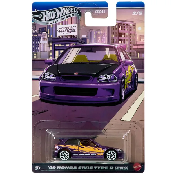 Hot Wheels: ’99 Honda Civic Type R (EK9) mașinuță clasică 1/64 - Mattel imaginea 1