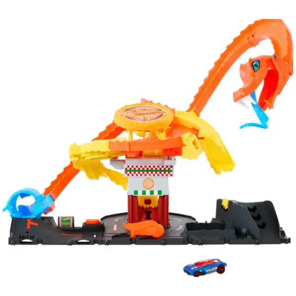 Hot Wheels City: Atacul Cobrei la pizzerie set de piste - Mattel imaginea 2
