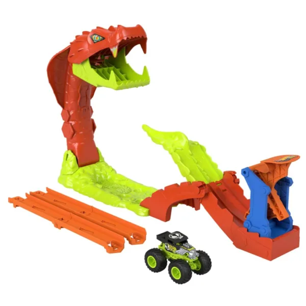 Hot Wheels Monster Trucks: Set de pistă Mușcătura de șarpe - Mattel imaginea 2