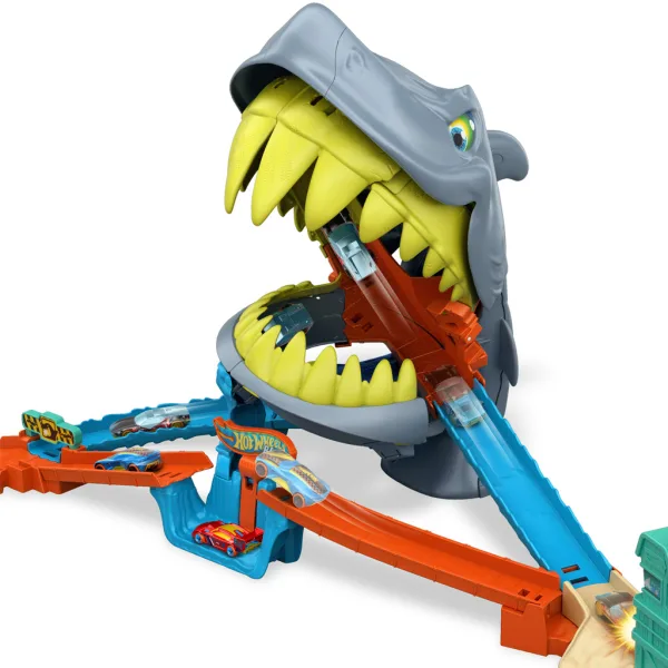 Hot Wheels: Set de pistă Atacul rechinului cu mașinuță - Mattel imaginea 2