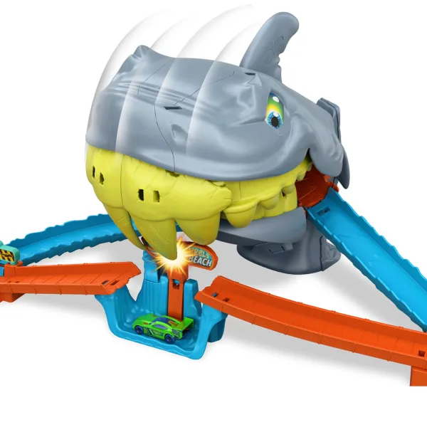 Hot Wheels: Set de pistă Atacul rechinului cu mașinuță - Mattel imaginea 3