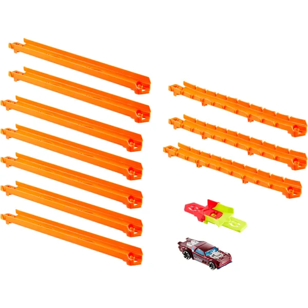 Hot Wheels Track Creator: Set de piste drepte - Mattel imaginea 2