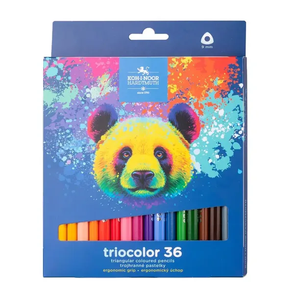 ICO: Koh-I-Noor 3145 Creioane colorate hexagonale în cutie cu ursuleț, set de 36 bucăți imaginea 1