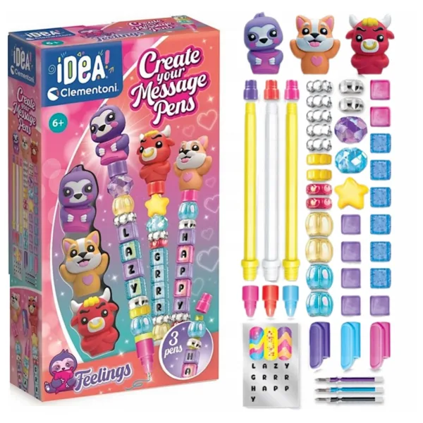 Idea! Set de pixuri pentru scris mesaje „Sentimente” - Clementoni imaginea 2
