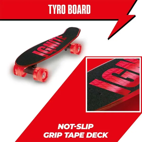 Ignite skateboard roșu-negru - Mondo Toys imaginea 4