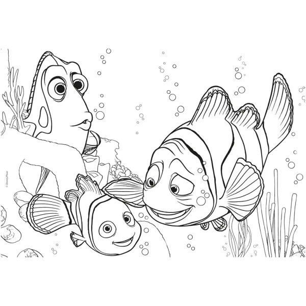 În căutarea lui Nemo 2-în-1 puzzle de 24 piese și carte de colorat 50x35cm - Lisciani imaginea 3