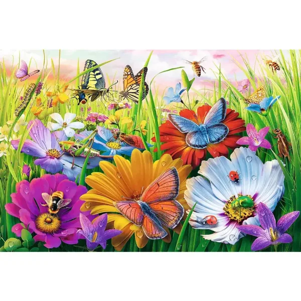 Insecte pe pajiște Easy Piece puzzle de 300 de piese - Trefl imaginea 2