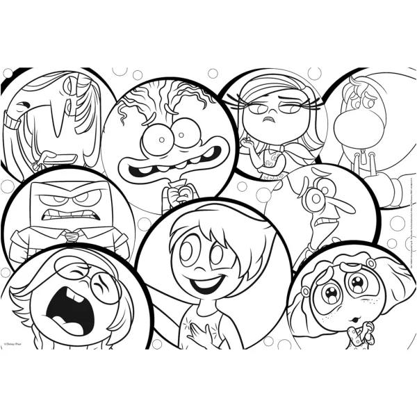 Inside Out 2 2-în-1 puzzle și carte de colorat, 250 de piese, 50x35cm - Lisciani imaginea 3
