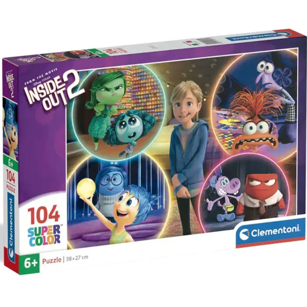 Inside Out 2 puzzle supercolor de 104 piese - Clementoni imaginea 1