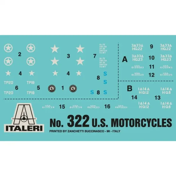 Italeri 1/35 Motociclete U.S. 2 bucăți machetă motocicletă militară imaginea 4