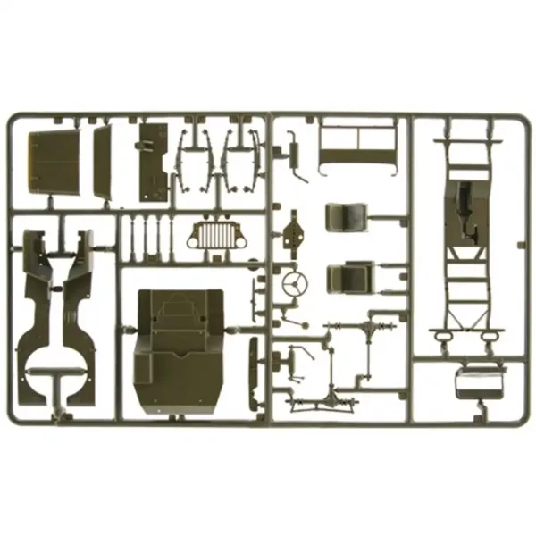 Italeri 1/35 Willys MB Jeep militar cu remorcă machetă vehicul imaginea 6