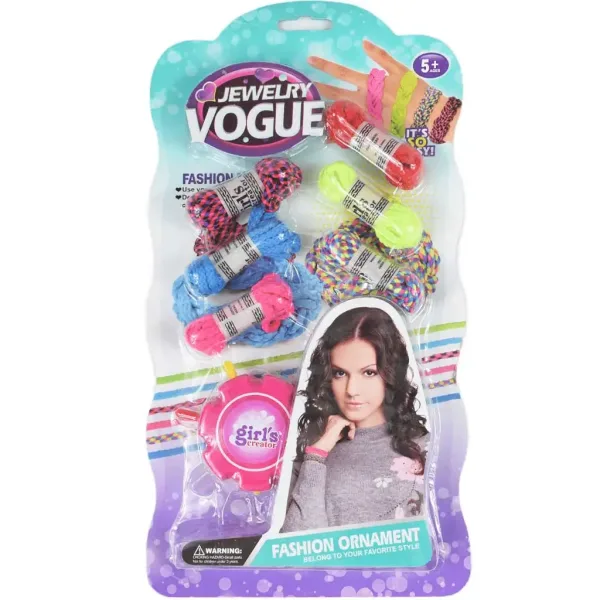 Jewelry Vouge: Set de creație brățări de prietenie DIY cu fire colorate