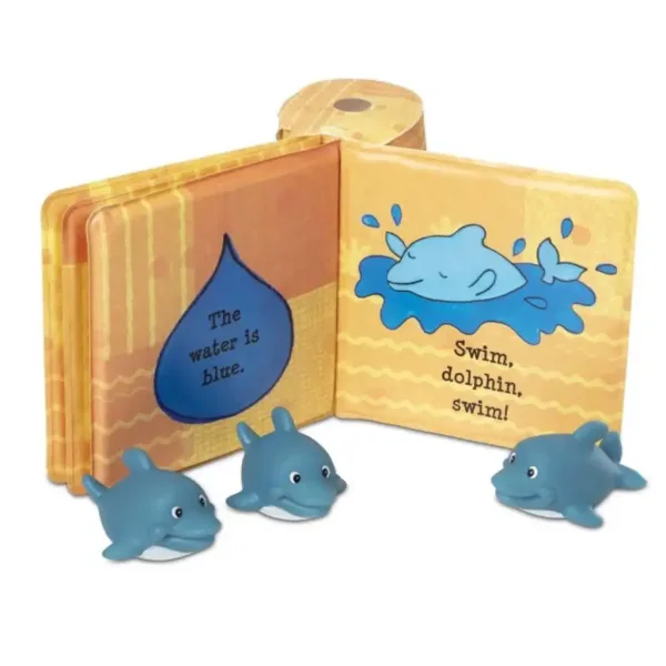 Jucărie de baie: Carte rezistentă la apă, pui de delfin - Melissa & Doug imaginea 2