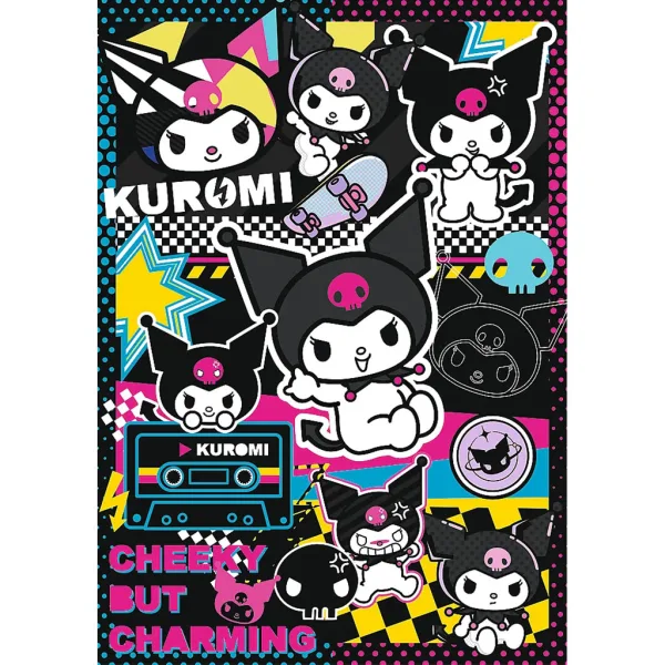 Kuromi drăgălaș de poznaș puzzle de 1000 de piese - Trefl imaginea 2