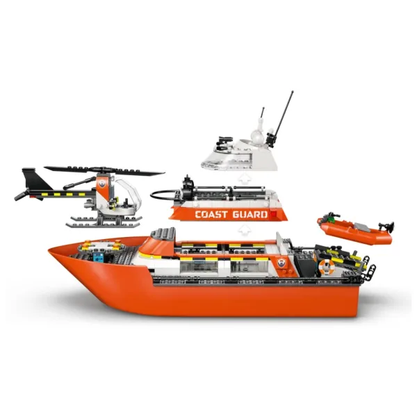 LEGO® City: Barca de salvare a gărzilor de coastă și elicopter (60504) imaginea 3