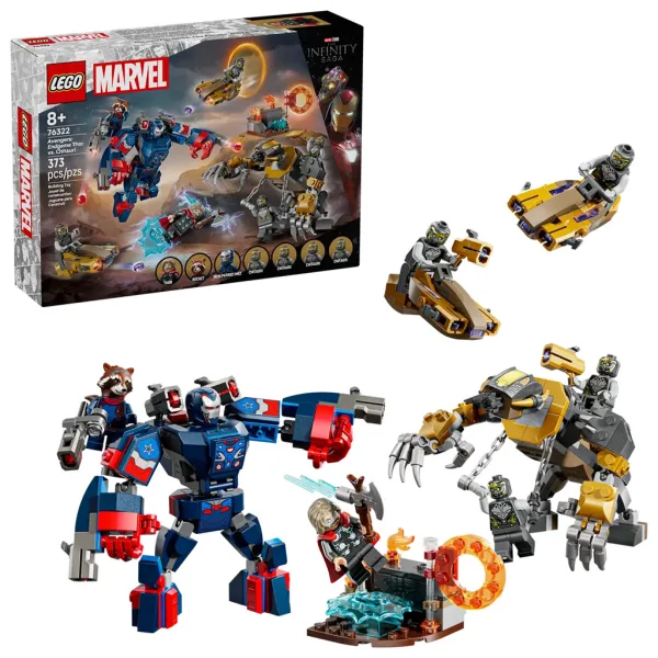 LEGO® Marvel: Răzbunătorii: Sfârșitul jocului Thor împotriva războinicilor chitauri (76322) imaginea 1