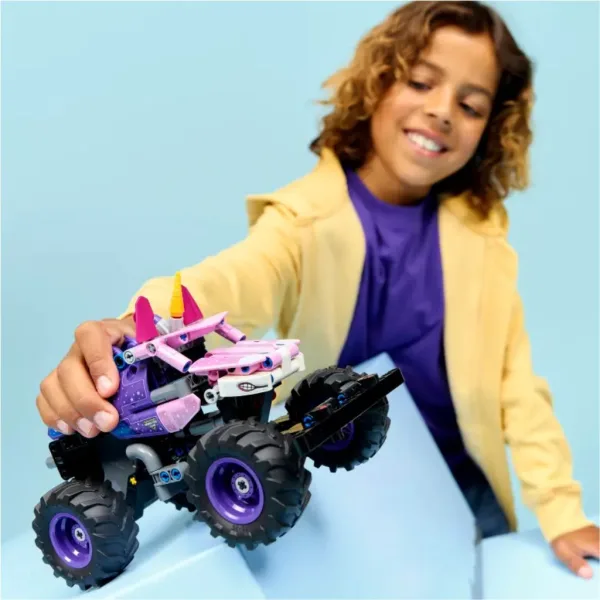 LEGO® Technic: Monster Jam™ Sparkle Smash™ - cu mecanism pull-back (42220) imaginea 4