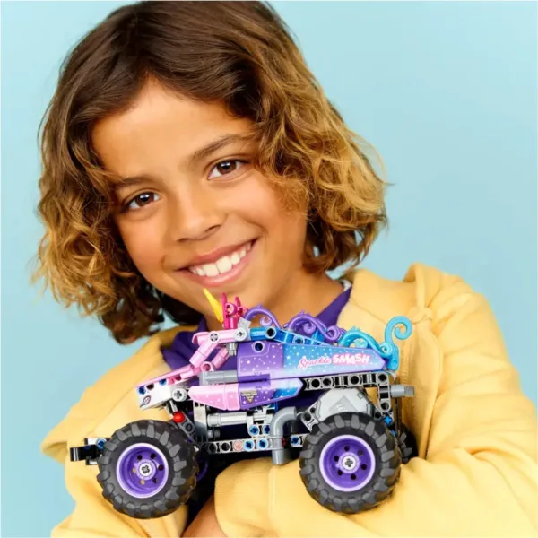 LEGO® Technic: Monster Jam™ Sparkle Smash™ - cu mecanism pull-back (42220) imaginea 5